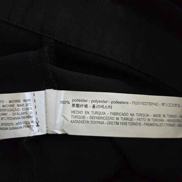 Zara Tie Neck Sleeveless Jumpsuit SZ S Black - Picture 12 of 13